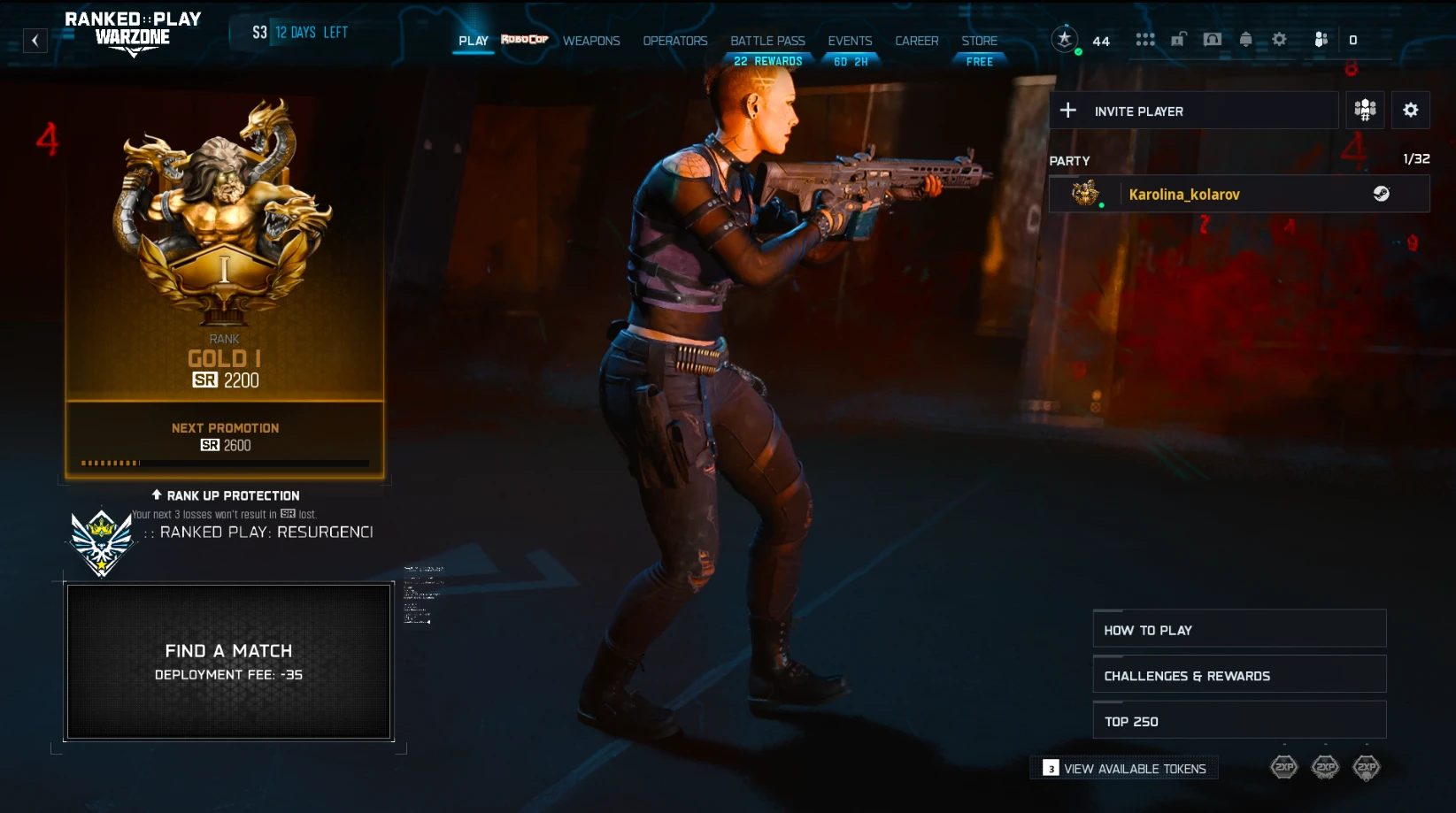 Ranked Ready Gold