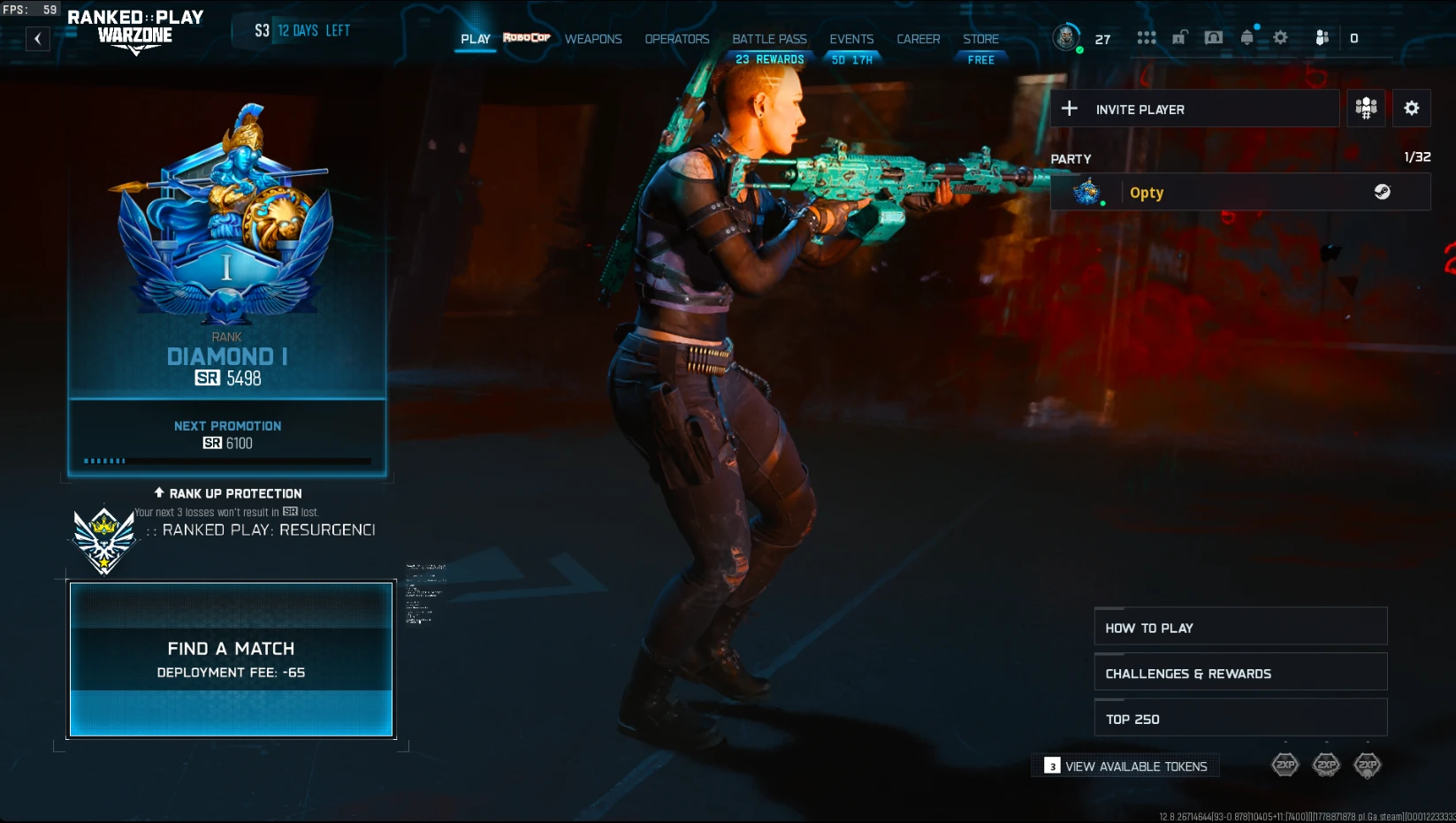 Ranked Ready Diamond